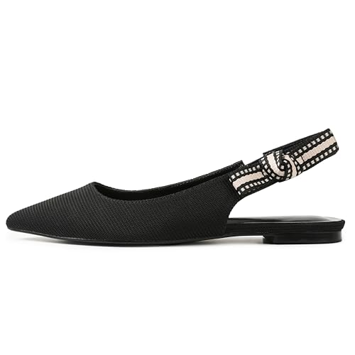 CYNLLIO Ballet Flats for Women Pointed Toe Mary Janes Flats Pointed Toe Slingback Ballerina Flats Comfy Casual Work Office Party Dress Shoes for Women Dressy2