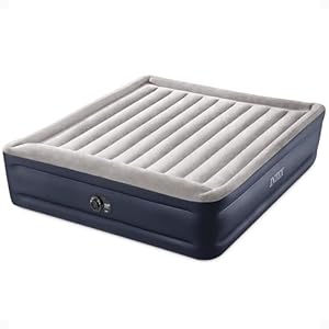INTEX King Air Mattress, Dura-Beam Plus 16.5″ Inflatable Bed with Built-in Pump