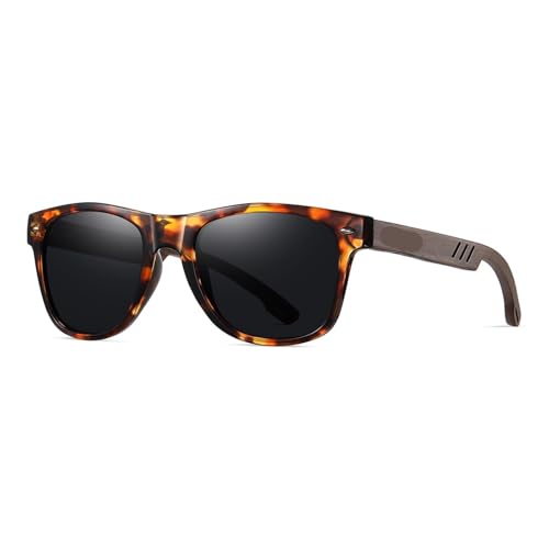 Lunettes de soleil en noyer noir pour hommes : verres polarisants et monture bois