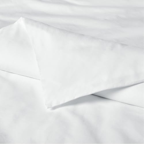 Miniatura 3 de Amazon Basics Juego de Funda Nórdica Cama 80/90 de Algodón Orgánico, 2 Piezas, Funda de edredón 135 x 200 cm y 1 Funda de Almohada 50 x 80 cm, Blanco