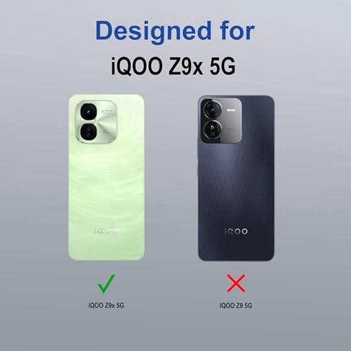 Image of amazon basics Back Case Cover for iQOO Z9x 5G | Compatible for iQOO Z9x 5G Back Cover | Case Cover with Camera Protection | (TPU + PC | Transparent)