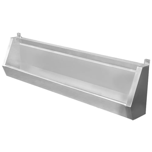 iumLeap Wall Mounted Men's Flushing Urinal Toilet, 304 Stainless Steel Urinals for Men Bathroom, Commercial Washout Urinal Male Sanitary Ware Public Toilet Urinal, Large Urinal f