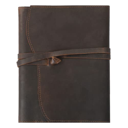 Refillable Leather Journal Cover Real A5 Leather Notebook Cover Portfolio Organizer Large 7 x 9 Lined Leather Bound Journal For Men Women Travel Journal Diary Binder Planner Folder Holder - Teak Refillable Leather Journal Cover Real A5 Leather Notebook Cover Portfolio Organizer Large 7 x 9 Lined Leather Bound Journal For Men Women Travel Journal Diary Binder Planner Folder Holder - Teak