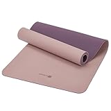 KEEP Yoga Mat Non Slip, Hot Yoga Mat for Women, 72'x24' Double-Color Exercise mat for Home Workout, Premium TPE 7mm Thickened Lightweight Workout Mat for Pilates and Fitness, （Pink Purple ）