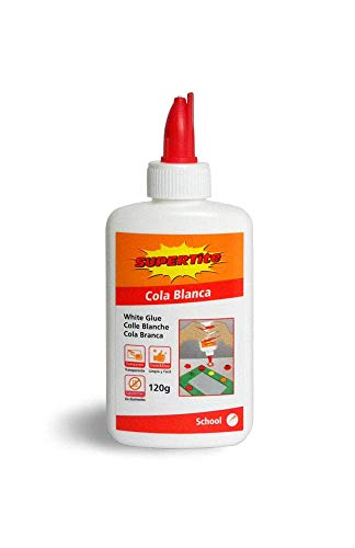 Ref-1027 Supertite White School Glue- 120g (3.83oz) Comb Cap Bottle - Single Blister