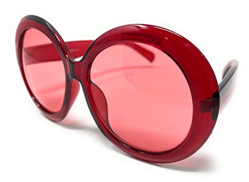 WD Shades - Women's Oversize XL Circle Round Thick Frame Sunglasses