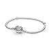 Price comparison product image Pandora Disney snake chain sterling silver bracelet with Mickey clasp with clear cubic zirconia, 19