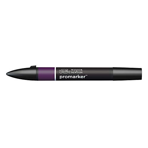 Image of Winsor & Newton Promarker, Alcohol Based Markers, Aubergine (V524), Double Tipped Drawing Marker for Artists, Graphic Designers, Illustrators - Chisel & Fine Twin Tip, Streak Free Coverage