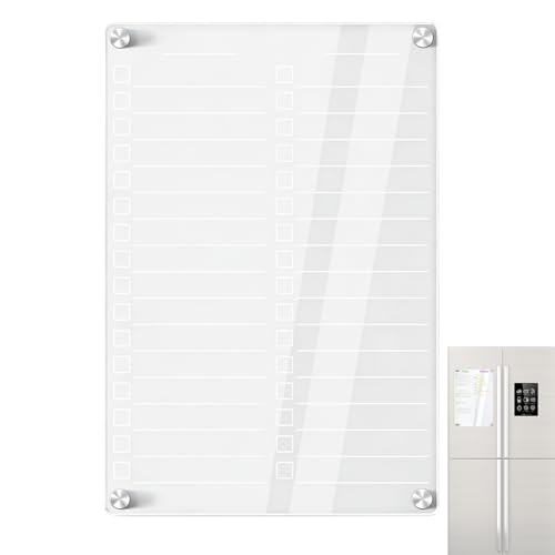 Pizarra blanca reutilizable para , planificador semanal de acrílico magnético, para planificar escritorio, dormitorio, cocina, hogar, apartamento, niños y madres