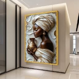 Femme élégante impression sur toile et décoration murale royale