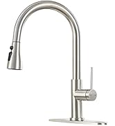 ARRISEA Kitchen Faucets with Pull Down Sprayer, Stainless Steel High Arc Kitchen Sink Faucet, Bru...
