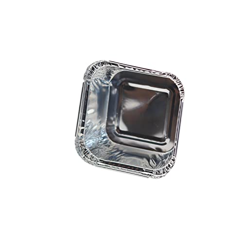 Stück Aluschalen Aluminiumschale Tropfschalen Grillschalen Grill Tropfschalen | Quadrat Backformen aus Aluminium für Cupcakes, Eiercremes, Muffins, Törtchen
