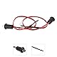2pcs wasserdichte Kontrollleuchte, 12V LED Warnlicht Signalleuchte mit Kabel, Rotes Alarmsimulation Warning Light für Warnung und Anzeige