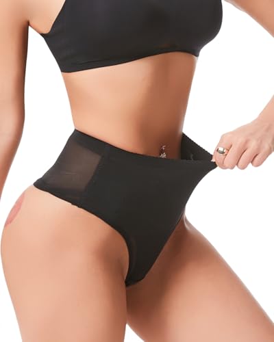 Aintmax Bauchkontrolle Tanga Shapewear Schwarz S