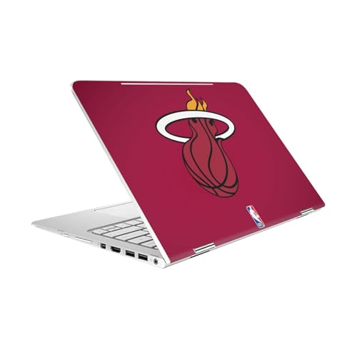 Autocollant HP Spectre Pro X360 G2 Miami Heat pour travailler au bureau avec le style NBA rouge