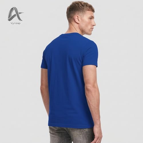 Image of Men's 100% Cotton Crew Neck T-Shirt | Regular Fit | Soft & Breathable | Casual Everyday Wear