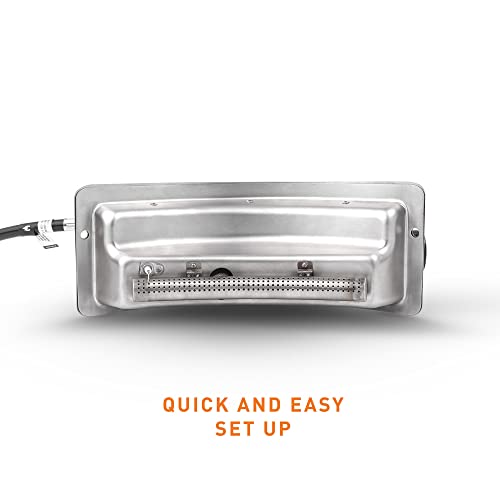 Image of Solo Stove Pi Pizza Oven, Wood & Gas Burner | Incl. Stainless Steel Outdoor Maker, Burning Assembly, Burner, Cordierite Stone (13 mm thick), H: 15.125 in x Dia: 20.5 in, 30.5 lbs, silver