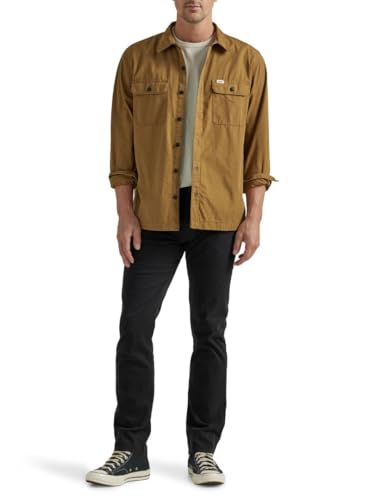 Lee Men's Extreme Motion Slim Straight Jean, Black, 38W x 34L4