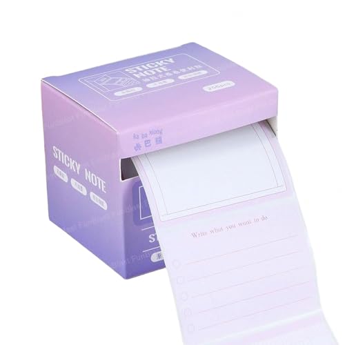 Image of FunBlast Sticky Notes Set- 256 Pcs Pull-Out Sticky Notes Set with Dispenser, Self Adhesive Memo Stickers 8 Patterns Mini Sticky Notes Pad Stick Notes for Office, School, Home (Purple)