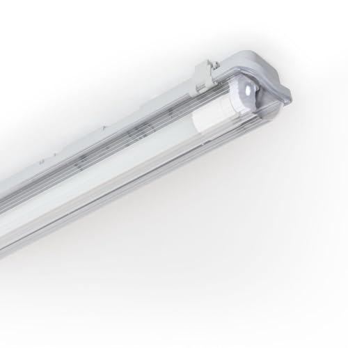 LEDKIA LIGHTING Plafoniera Stagna 120cm IP65 con Tubo LED Vetro 18W 140lm/W per Soggiorno, Cucina 6000K Bianco Freddo