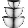Table Concept Mixing Bowls with Lids Set, Stainless Steel Mixing Bowls with Airtight Lids, Nesting Mixing Bowl Set for Space Saving Storage, Ideal for Cooking, Baking, Prepping & Food Storage