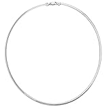Savlano 925 Sterling Silver 3MM Italian Solid Flat Omega Chain Necklace for Women - Made in Italy Comes With a Gift Box (16)