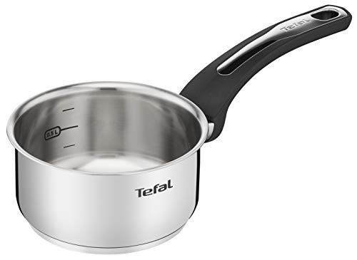 Tefal Emotion Casserole 14 cm inox, Garantie 10 ans, Base épaisse pour une diffusion de chaleur homogène, Design élégant, Poignée robuste, Induction E3012704