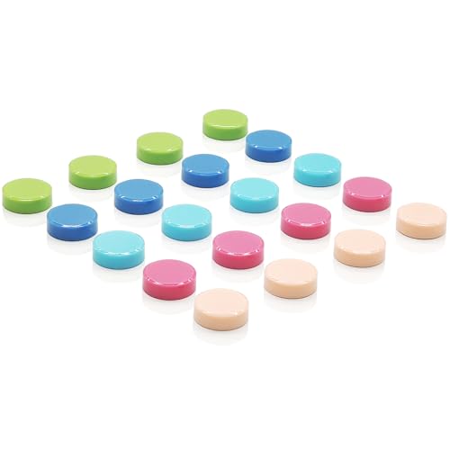 ZDZBLX Fridge Magnets, 20 PCS Mini Round Strong Magnet in 5 Colours, Heavy Duty Whiteboard Magnets