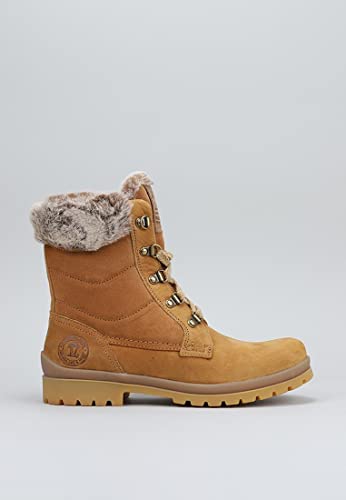 Panama Jack Tuscani, Combat Boot Mujer, Ocre, 40 EU