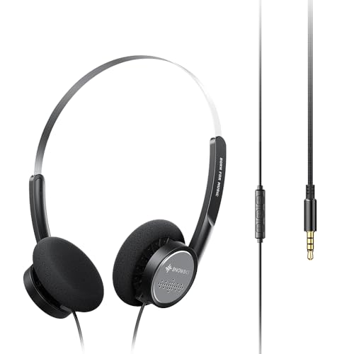 Image of FiiO Snowsky Wind 3.5mm ON-Ear Headphones for Recording Gaming with Microphone, 40mm Diaphragms Driver,HiFi Sound (Black)