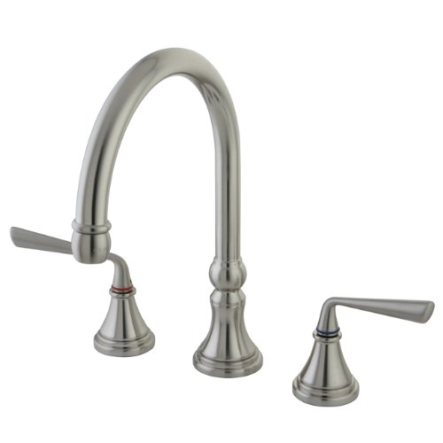 Kingston Brass KS2798ZLLS+ Silver Sage Lead Free Widespread ADA Kitchen