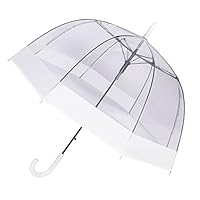 ThreeH Clear Bubble Umbrella Easy Grip Handle Sturdy Plastic Transparent Dome 8 Ribs Auto Open Stick Rain Umbrella