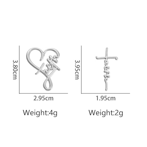 Image of Cross Brooch Pin for Women Men Cute Cross Brooch Metal Badge Pin Laple Religious Faith Brooches and Pins Hat Bag Shirt Decoration Jewelry Easter Pack