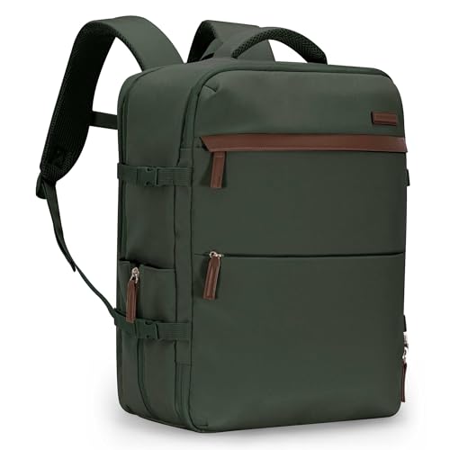 Image of U.S. Traveler Vista Way 3-Piece Travel Set, 21-Inch Carry-on Hardside with TSA Lock, 18-Inch Travel Backpack with Laptop Sleeve, Toiletry Bag, Green