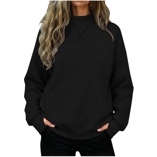 Women's Oversized Mockneck Sweatshirt 2026 Fashion Pullover