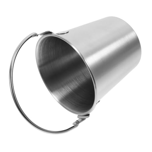 VERDANVERSE Cubitera de Acero Inoxidable Pequeña con Asa Portátil Cubo Refrigerador para Hielo y Snacks Enfriador Resistente para Vino Cerveza y Bebidas Fiestas y Bares