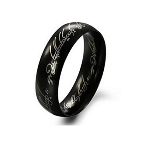 WAY2BB - 6MM Anillo de Tungsteno Señor de los Anillos Lord of The Rings, plateado