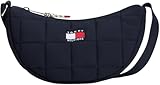 Tommy Hilfiger Unisex Kinder Wavy Flag Quilted Moon Bag Ka0ka00040 Handtaschen, Blue (Space Blue)