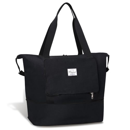 KAMO Travel Duffle Expandable Weekender Overnight Bag With Wet Pocket, Foldable Tote With Multiple Pockets for Sports, Gym, Travel, Yoga - Main Image