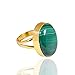 Bague de mariage ovale en malachite verte (5), Pierre précieuse, Malachite