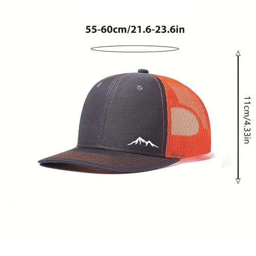 Image of Mountains Trucker Hat Snapback For Men Adjustable Mesh Outdoor Baseball Cap