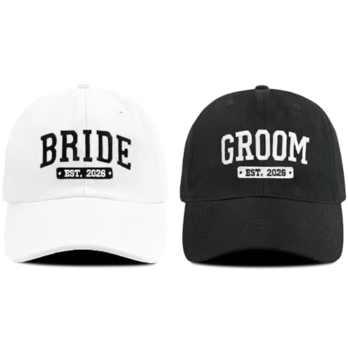 Wedding Gifts for Couples 2026 Bride and Groom Gifts Hats for Wedding Engagement Bridal Shower Honeymoon Couple Baseball Cap