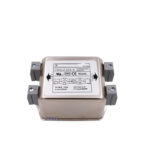Filtro de alimentación CA 220V CW4L2-20A-S monofásico con bloque de terminales