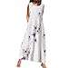 Maxi Vestito per Le Donne Estate Senza Maniche Casual Allentato Abiti Lunghi Hawaiano Spiaggia Moderna Magliette Vestito Copri Abiti Cabina Armadio