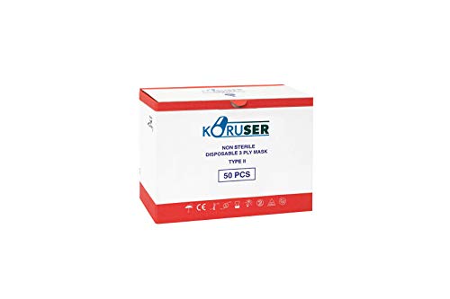 KORUSER TYPE II – R Disposable Face Mask - Set of 50