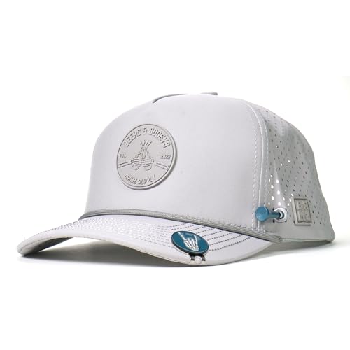 Image of BRIMZ Golf Performance Hat - Tee Holder & Magnetic Ball Marker - Breathable, Sweat & Water Resistant Golfing Snapback Hat