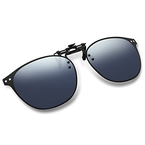 Image of Clip on Sunglasses Over Prescription Glasses Polarized Anti Glare Flip Up UV Protection Glasses For Men Women