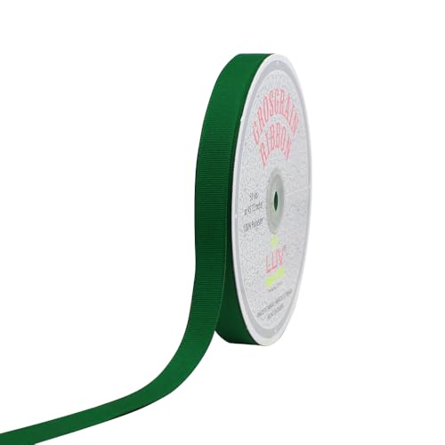 Creative Ideas 50-Yard Solid Grosgrain Ribbon, 5/8-Inch, Emerald Green