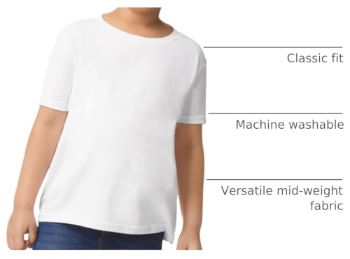 Gildan Youth Toddler T-Shirt, Style G5100P, 2-Pack, White, 4T - image 4