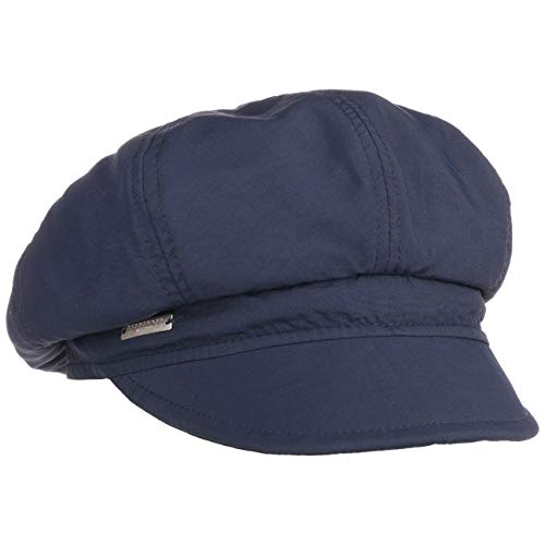 Casquette gavroche femme automne hiver Seeberger bleu foncé chapeau baker boy